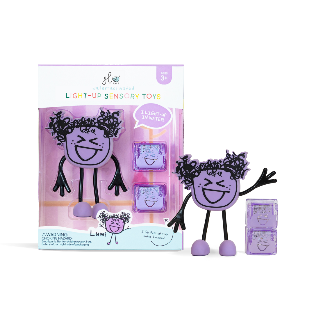 Glo Pals Light Up Sensory Toy Badspeeltje Paars | Lumi Glo Pals Light Up Sensory Toy Badspeeltje Paars | Lumi