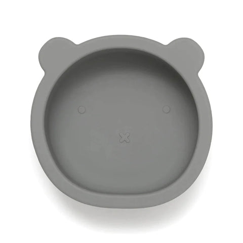 Petit Monkey Silicone Bowl Met Zuignap | Bear Pewter Green  *