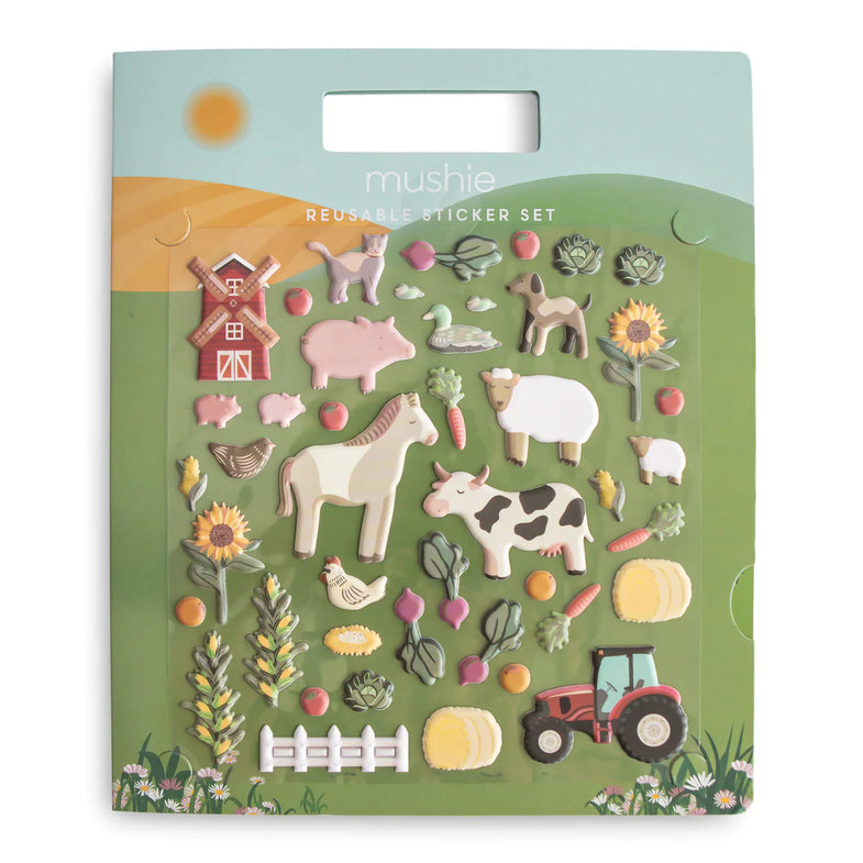 Mushie Sticker Boek Met Herbruikbare Stickers | Farm