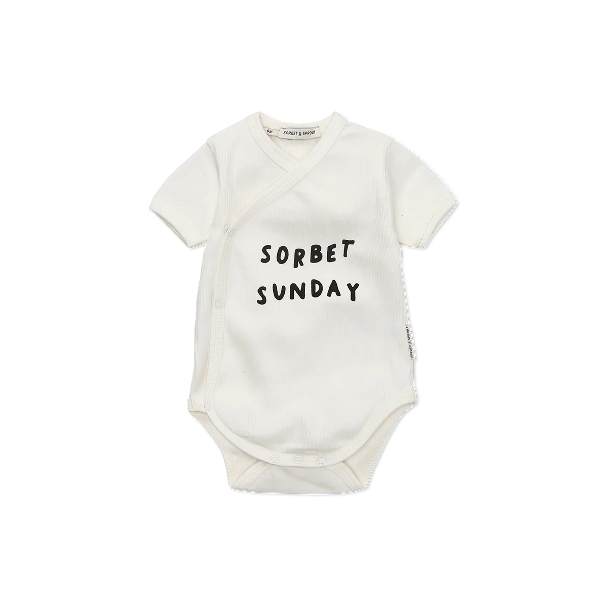 Sproet & Sprout Rib Romper Sorbet Sunday | Off-White Sproet & Sprout Rib Romper Sorbet Sunday | Off-White
