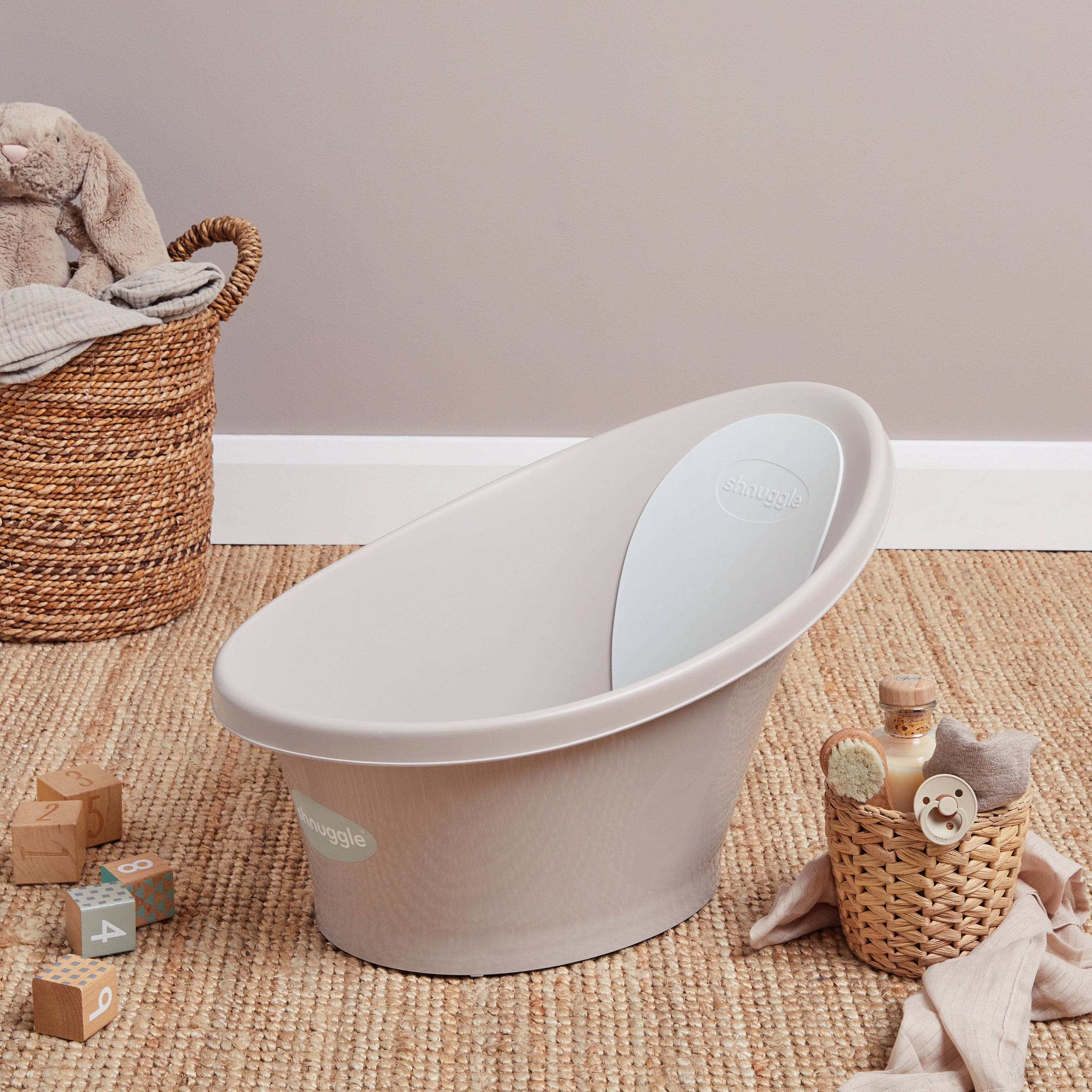 Shnuggle Newborn Babybadje | Taupe Shnuggle Newborn Babybadje | Taupe