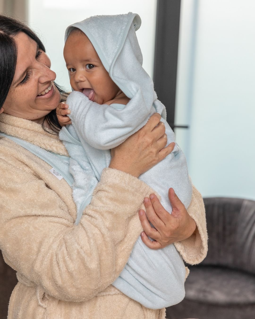 Timboo Badcape Ouder/Baby Bamboo 98x104cm | Jungle Green Timboo Badcape Ouder/Baby Bamboo 98x104cm | Jungle Green