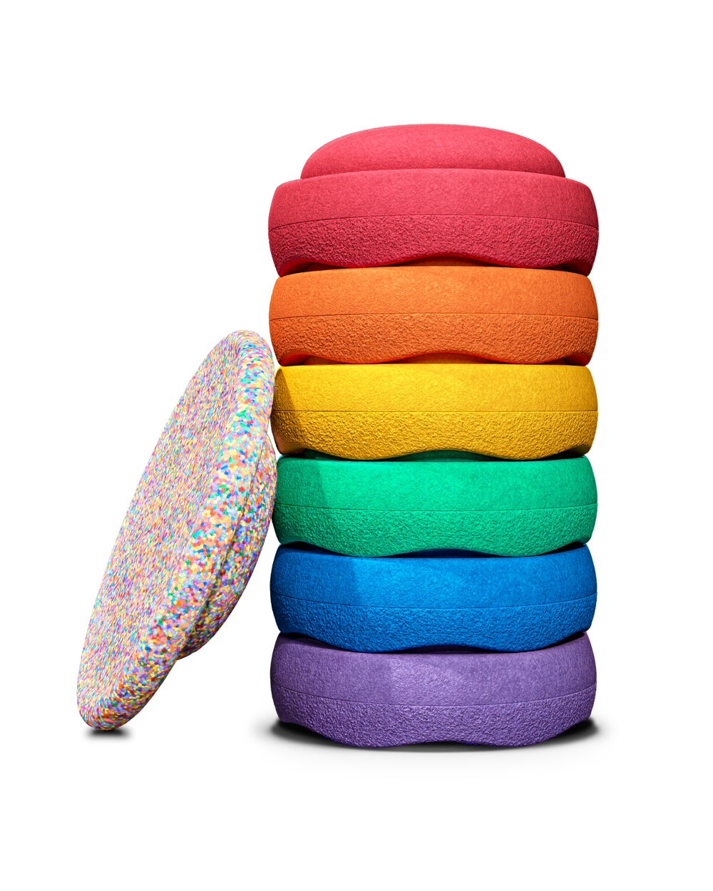 Stapelstein Special Rainbow Super Confetti Set 6 + 1  Board | Classic Stapelstein Special Rainbow Super Confetti Set 6 + 1  Board | Classic