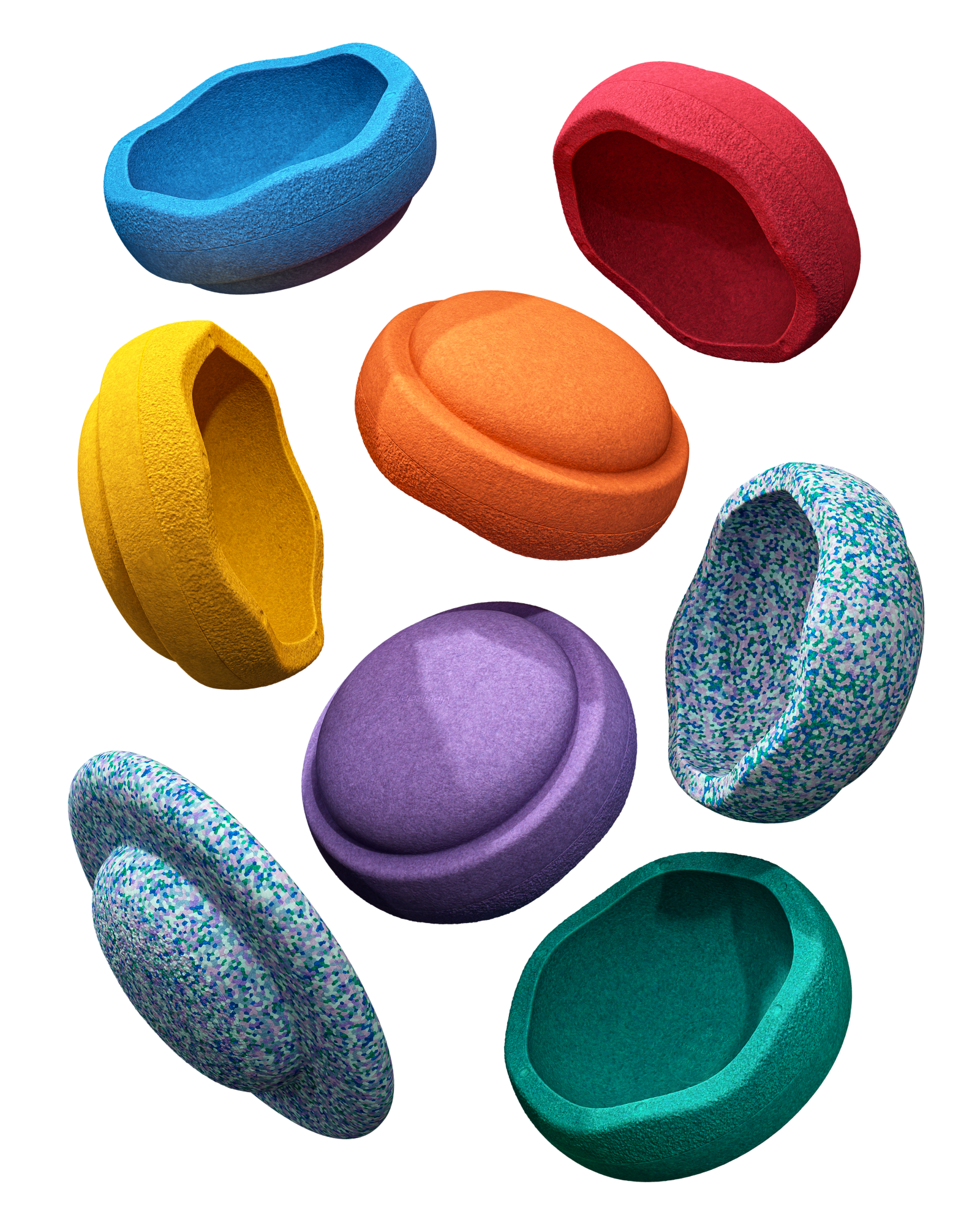 * Stapelstein Winter Special Rainbow Set 7 + Balance Board | Classic * Stapelstein Winter Special Rainbow Set 7 + Balance Board | Classic