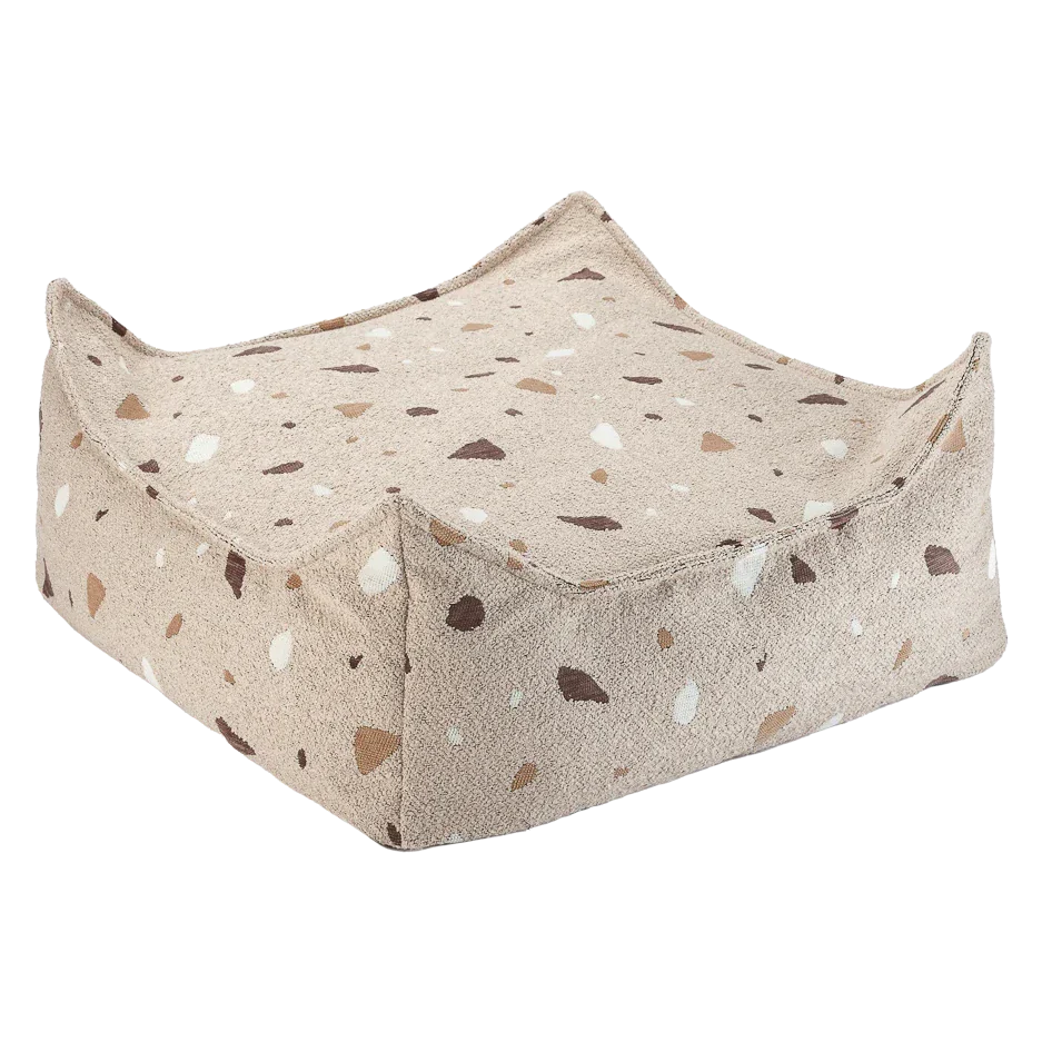 Wigiwama Pouffe Square Ottoman | Terrazzo Sand Wigiwama Pouffe Square Ottoman | Terrazzo Sand