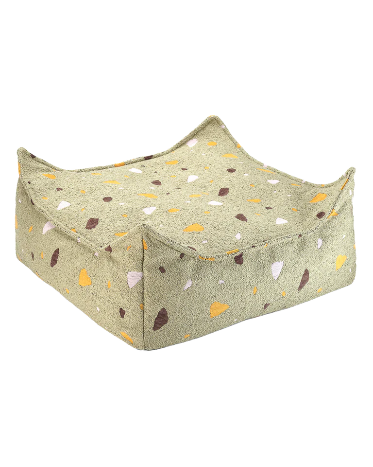 Wigiwama Pouffe Square Ottoman | Terrazzo Moss Wigiwama Pouffe Square Ottoman | Terrazzo Moss
