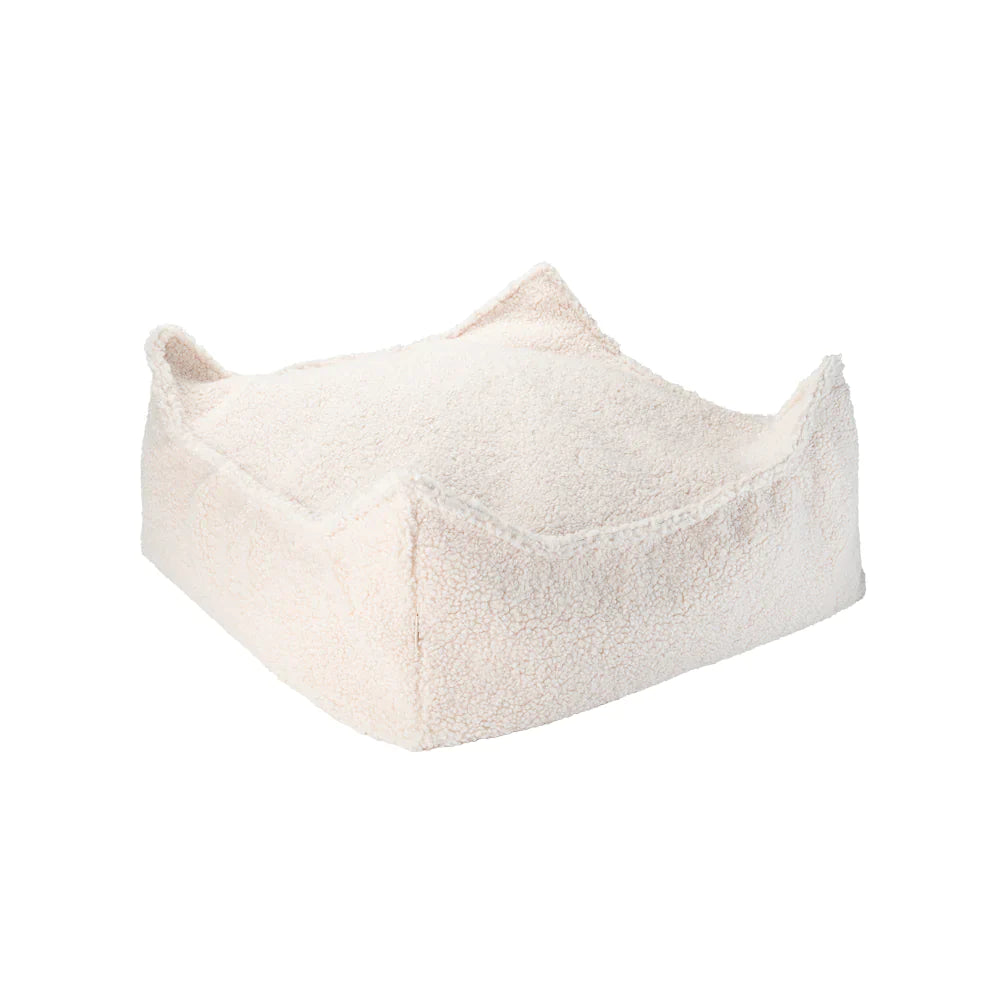 Wigiwama Pouffe Square Ottoman | Cream White Wigiwama Pouffe Square Ottoman | Cream White