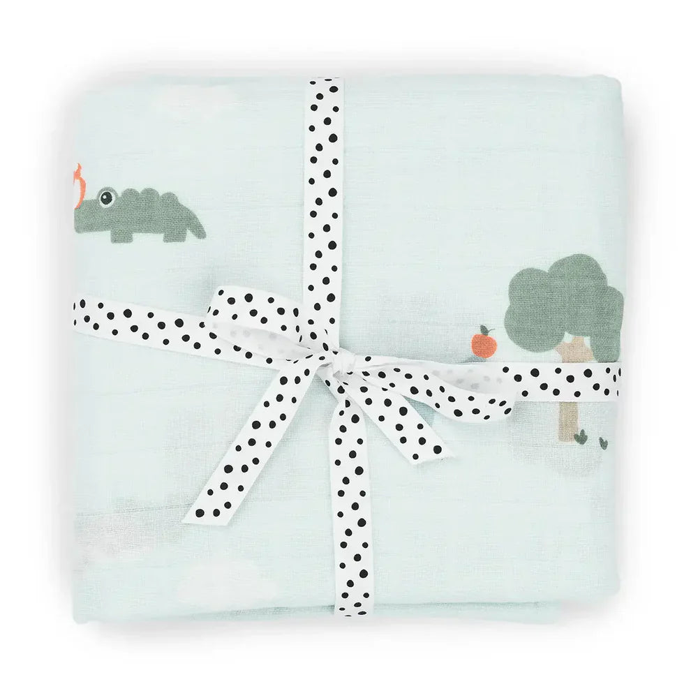 Done By Deer Hydrofiele Doek Playground Blue Done By Deer Hydrofiele Doek Playground Blue