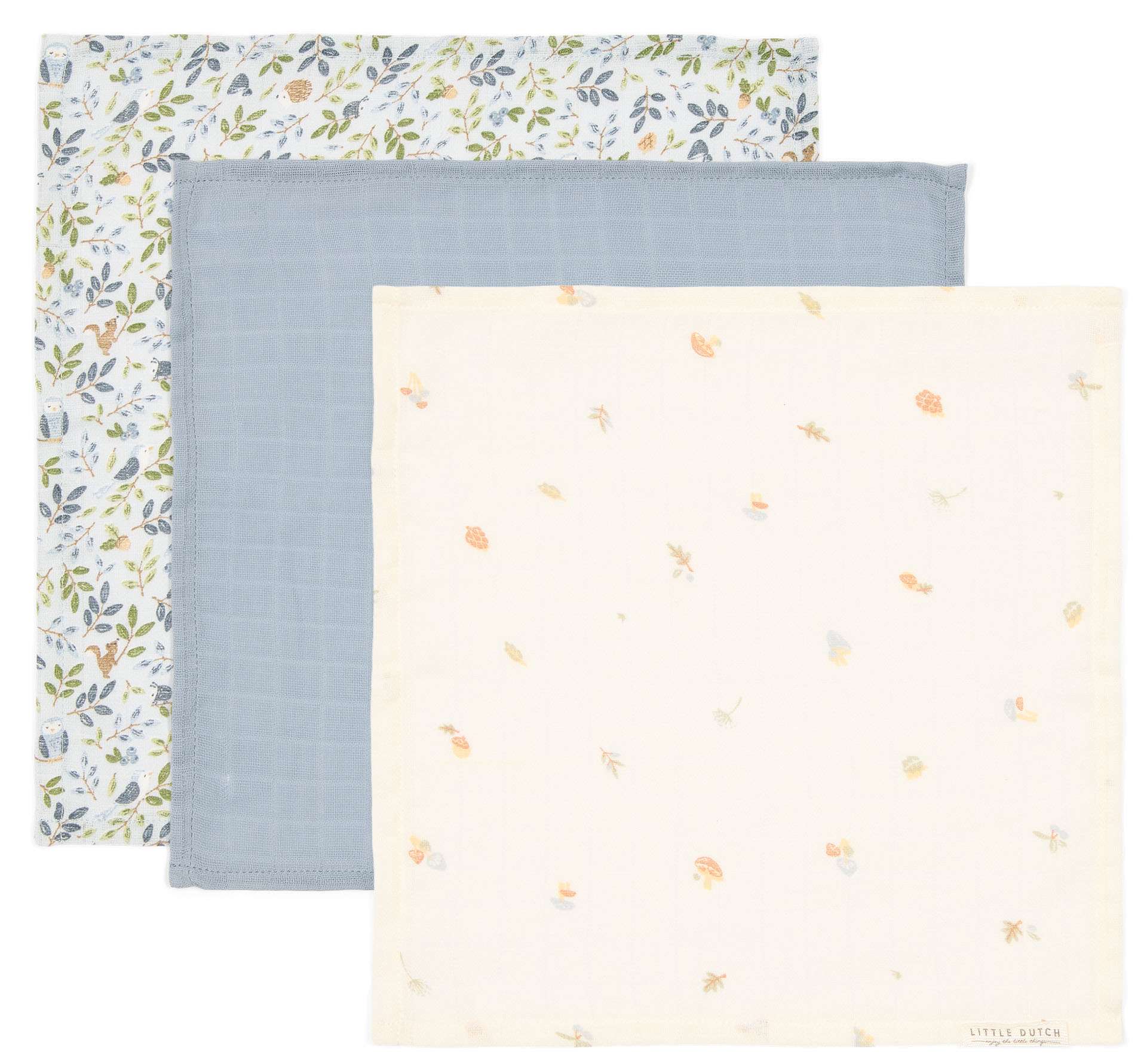 Little Dutch Monddoekjes Set Forest Friends Hydrofiel | Blauw Little Dutch Monddoekjes Set Forest Friends Hydrofiel | Blauw