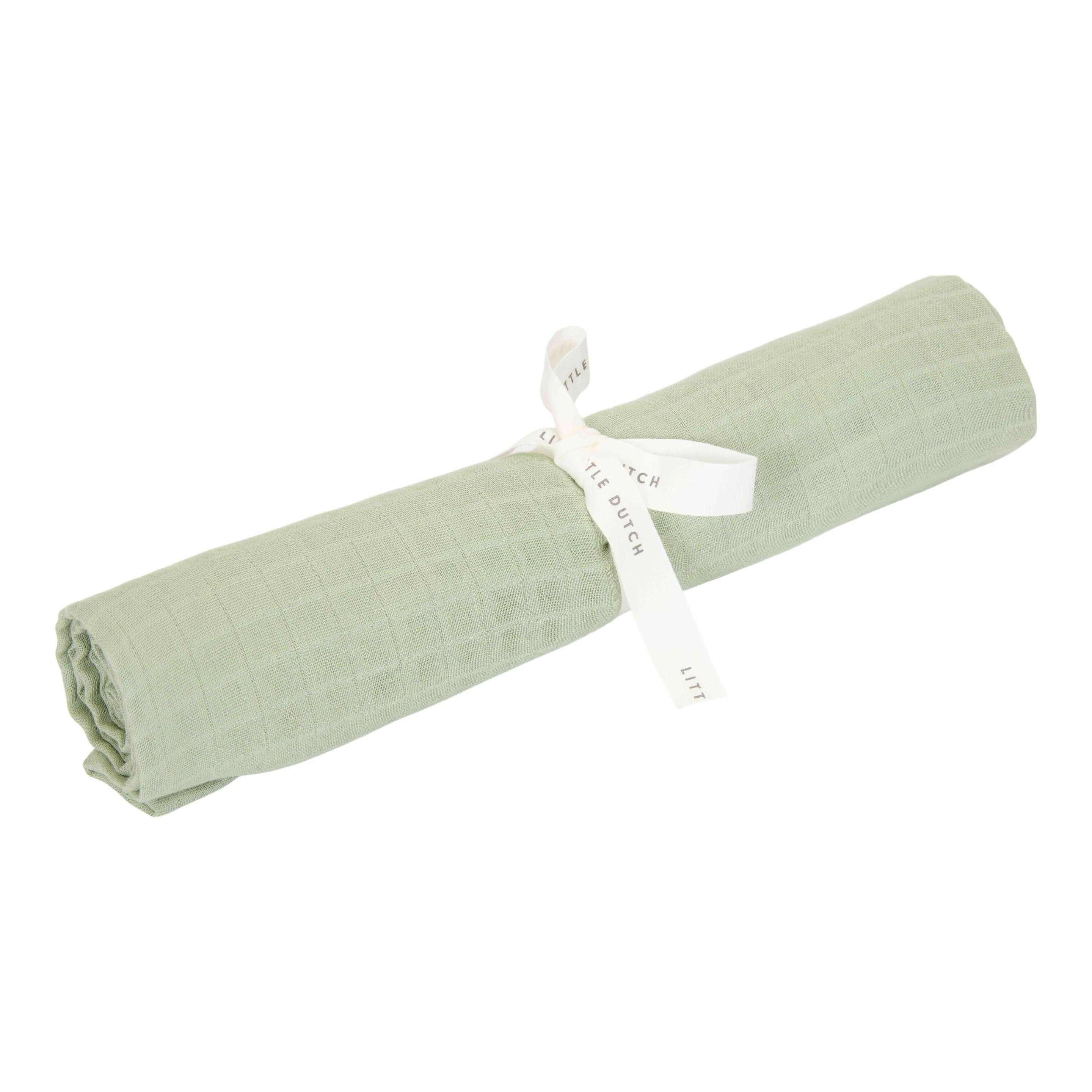 Little Dutch Swaddle Doek Hydrofiel 120x120 Sage | Groen Little Dutch Swaddle Doek Hydrofiel 120x120 Sage | Groen
