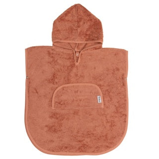 Timboo Poncho Met V-Hals Bamboo 4-6Y | Sunrise Orange Timboo Poncho Met V-Hals Bamboo 4-6Y | Sunrise Orange