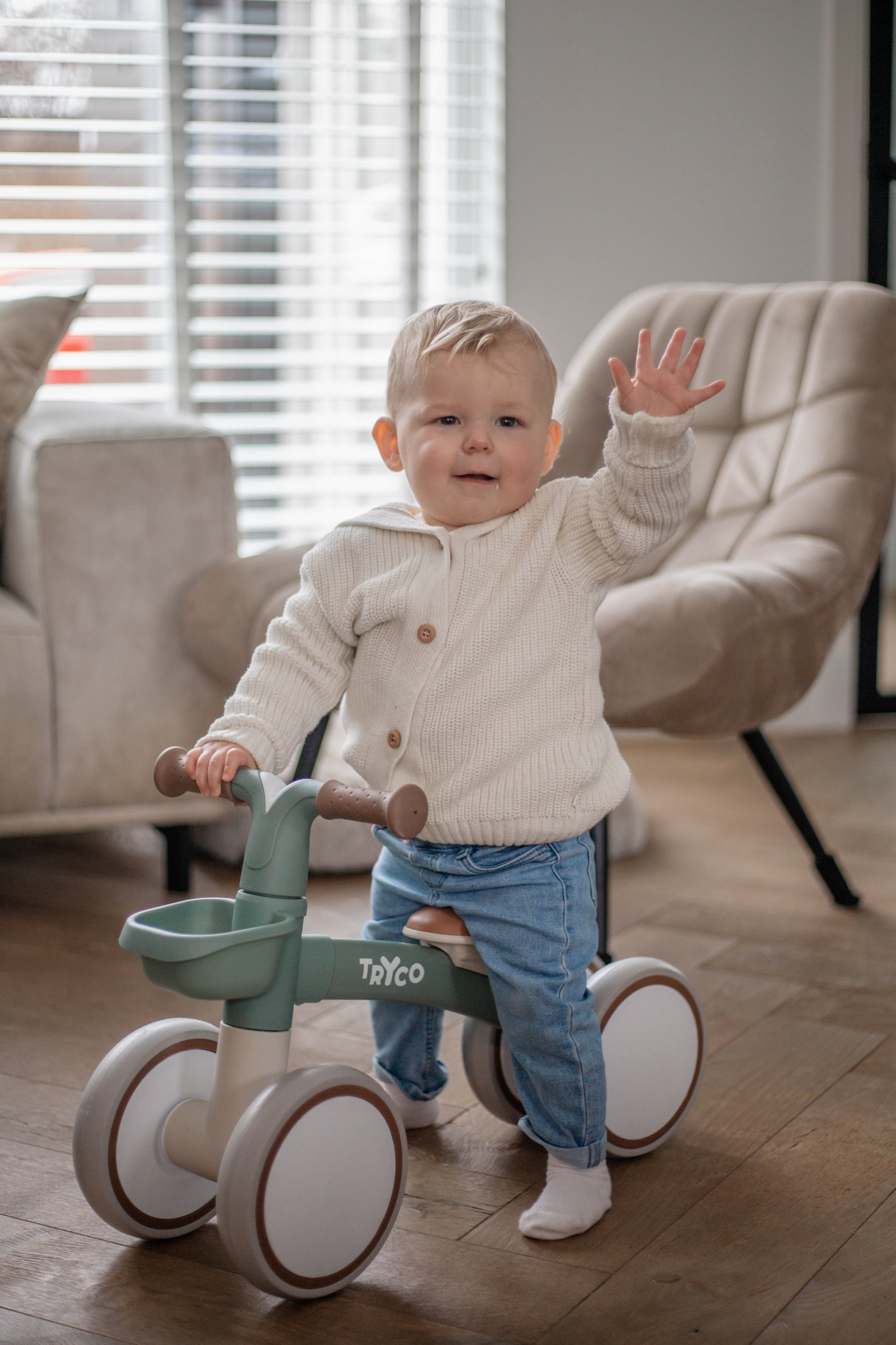 Tryco Loopfiets First Bike Luna | Stone Green Tryco Loopfiets First Bike Luna | Stone Green