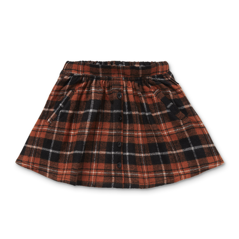 Sproet & Sprout Skirt Flannel Check | Barn Red  *