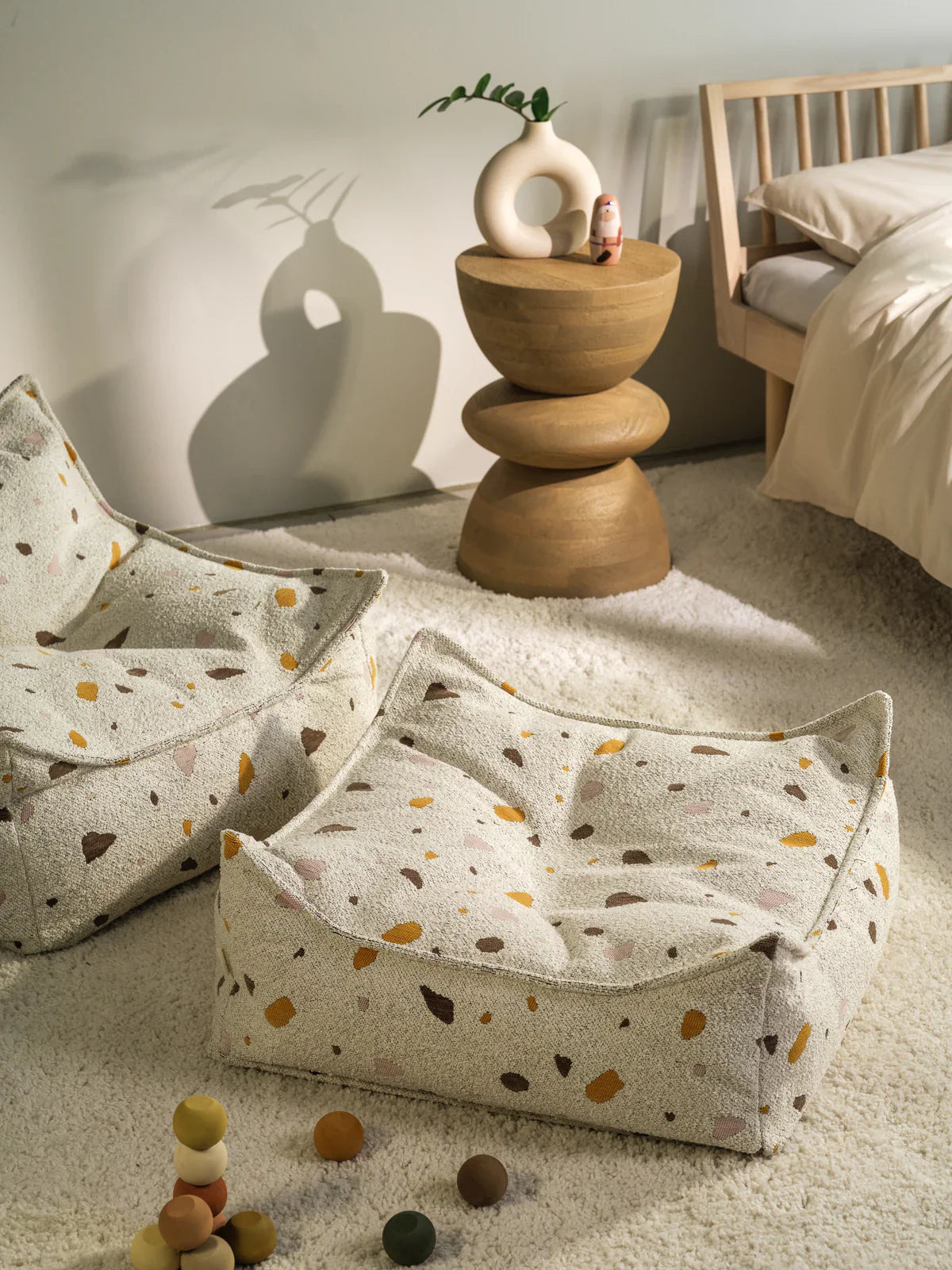 Wigiwama Pouffe Square Ottoman | Terrazzo Marble Wigiwama Pouffe Square Ottoman | Terrazzo Marble