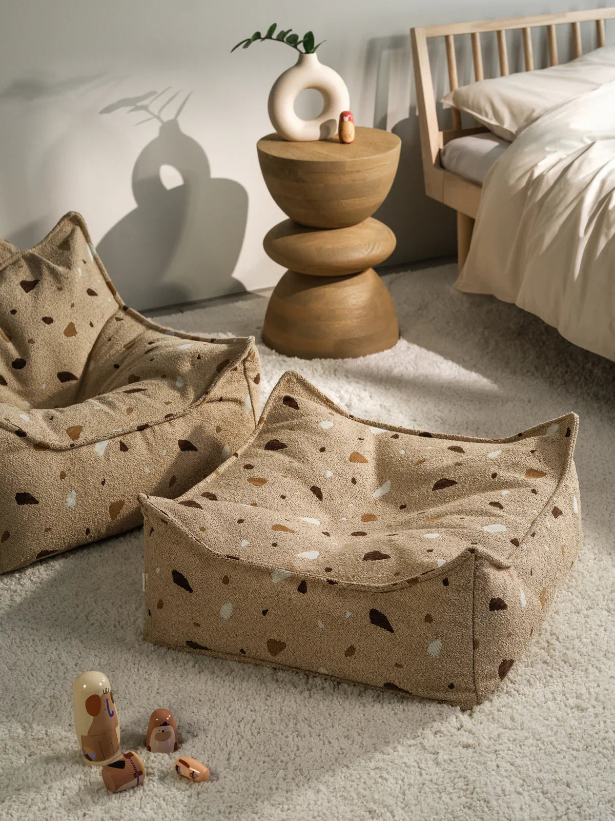 Wigiwama Pouffe Square Ottoman | Terrazzo Sand Wigiwama Pouffe Square Ottoman | Terrazzo Sand