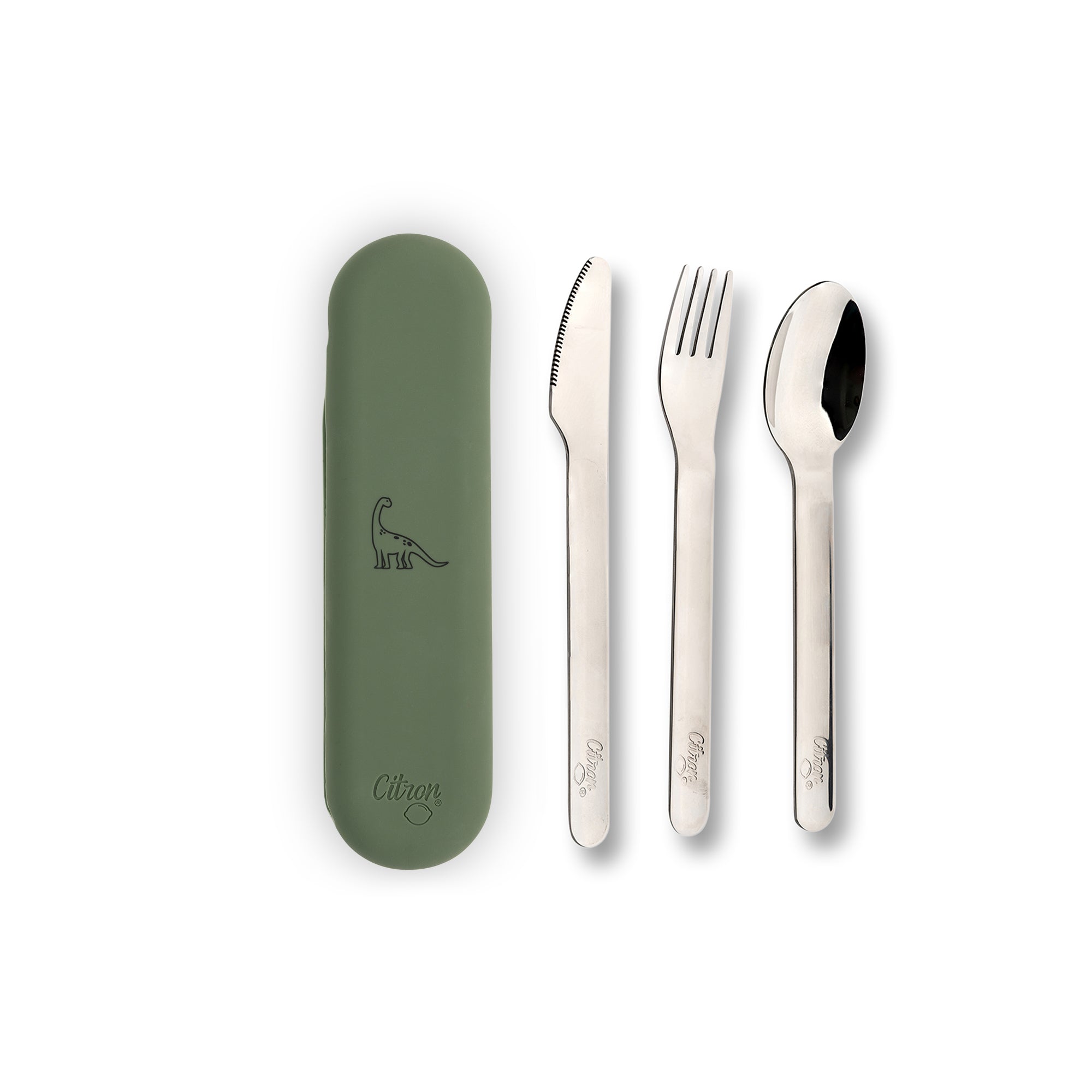 Citron Bestekset Silicone | Green Dino Citron Bestekset Silicone | Green Dino