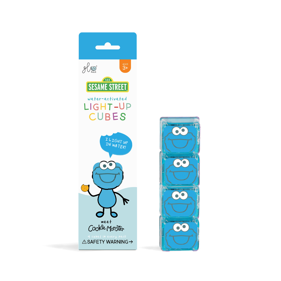 Glo Pals Light Up Cubes Badspeelgoed Blauw | Cookie Monster Glo Pals Light Up Cubes Badspeelgoed Blauw | Cookie Monster