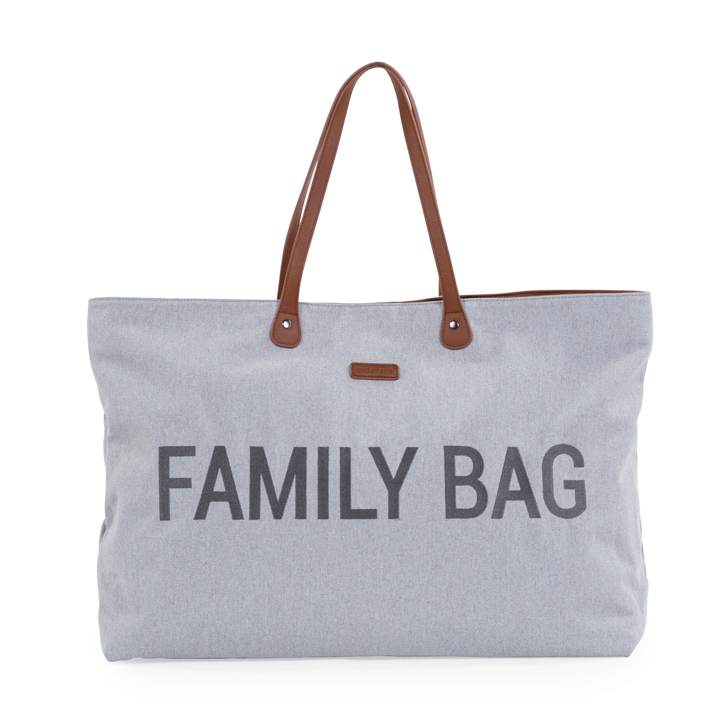 Childhome weekendtas XL Family Bag | Canvas Grijs Childhome weekendtas XL Family Bag | Canvas Grijs