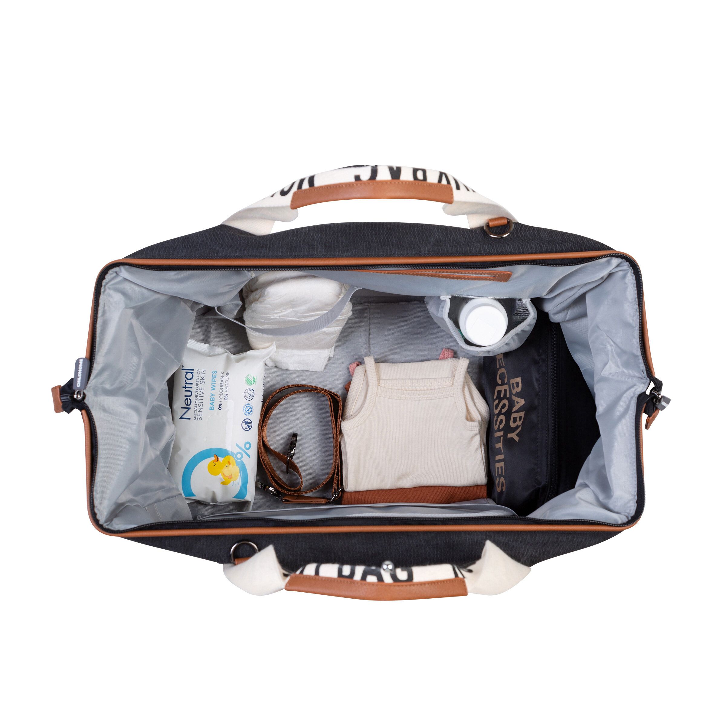 Childhome Weekendtas Mommy Bag Verzorgingstas | Canvas Black Childhome Weekendtas Mommy Bag Verzorgingstas | Canvas Black