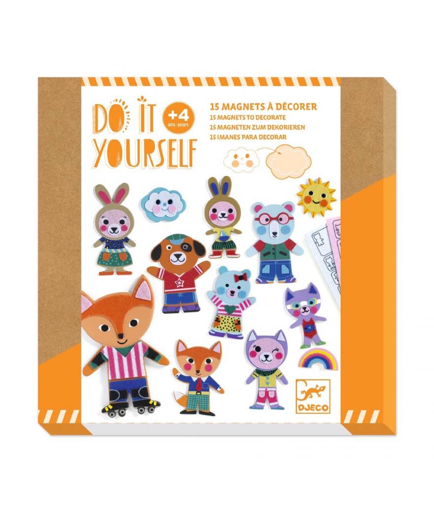 Djeco DIY Dierenmagneten Set 15 | Funky Family Djeco DIY Dierenmagneten Set 15 | Funky Family