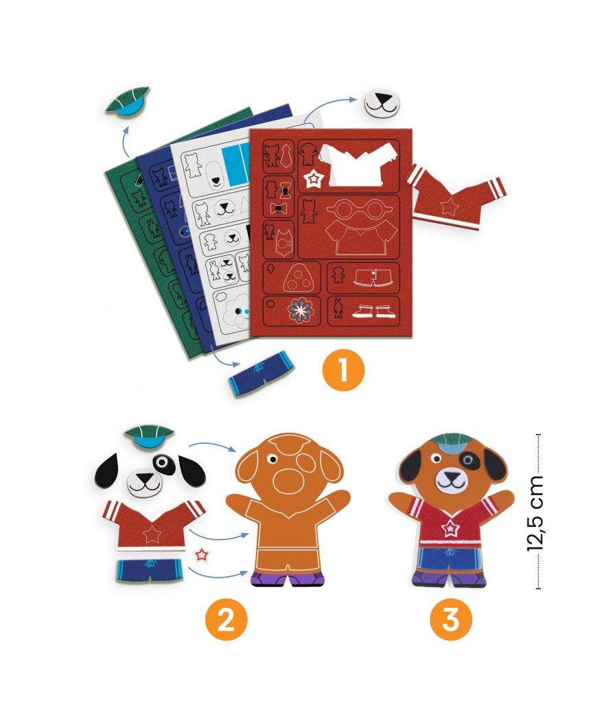 Djeco DIY Dierenmagneten Set 15 | Funky Family Djeco DIY Dierenmagneten Set 15 | Funky Family