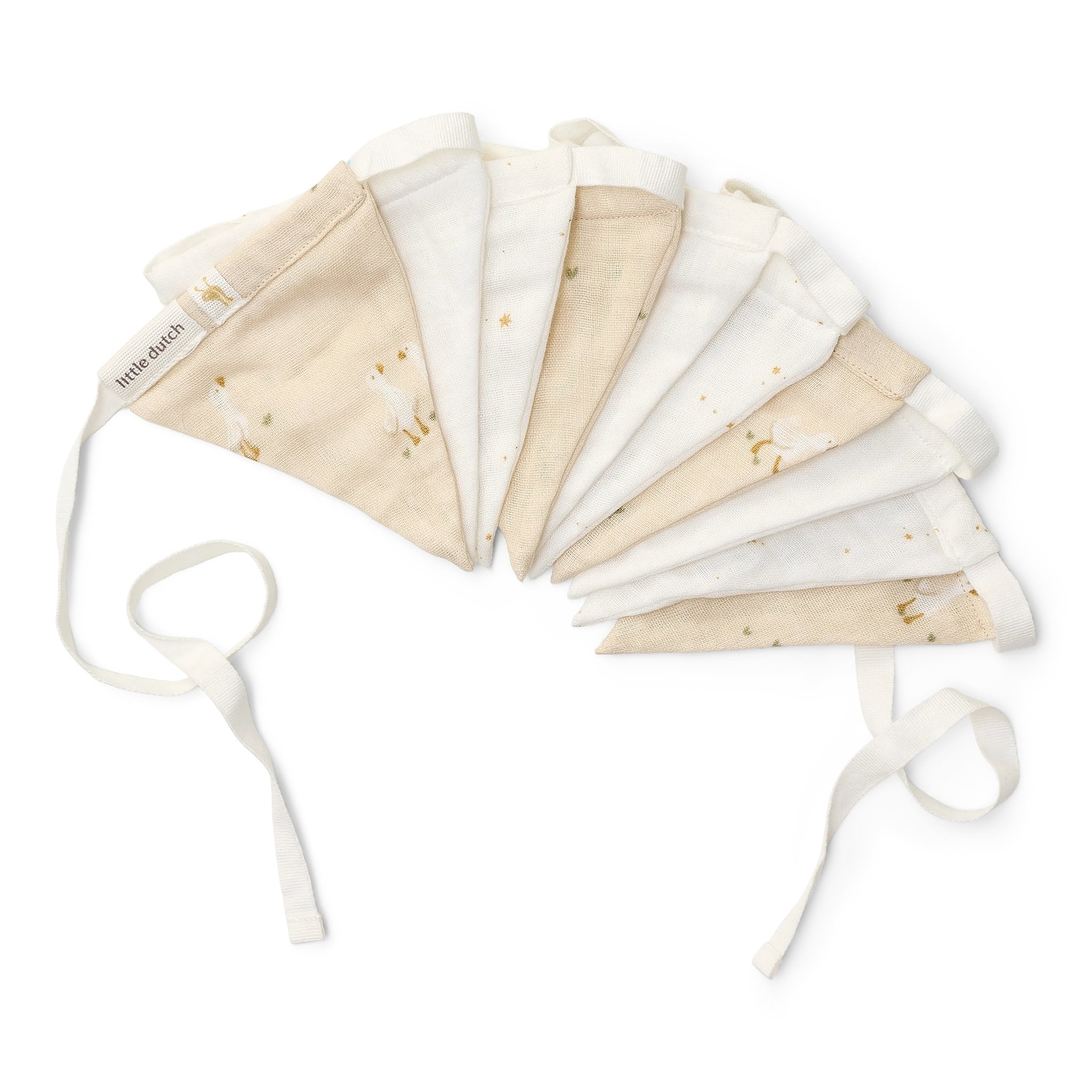 Little Dutch Slinger Met Vlaggetjes Little Goose | Beige Little Dutch Slinger Met Vlaggetjes Little Goose | Beige
