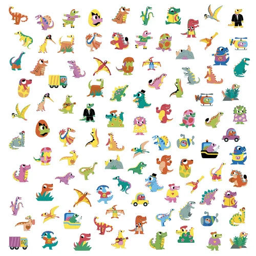 Janod 100 Stickers | Dinosaurussen Janod 100 Stickers | Dinosaurussen