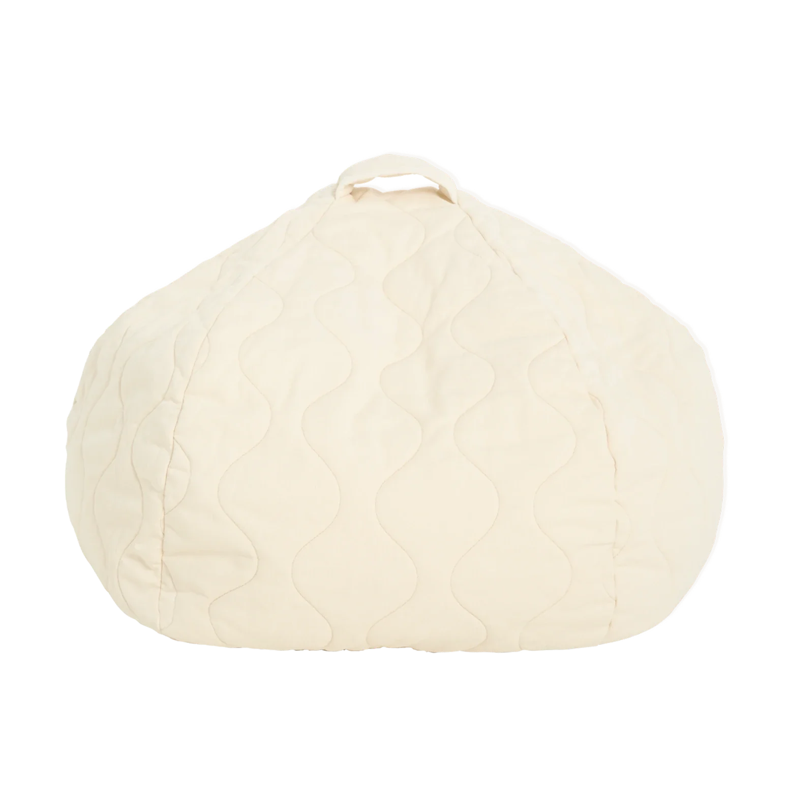 Nobodinoz Landscape Gewatteerd Ronde Zitzak 65x40cm | Natural Nobodinoz Landscape Gewatteerd Ronde Zitzak 65x40cm | Natural