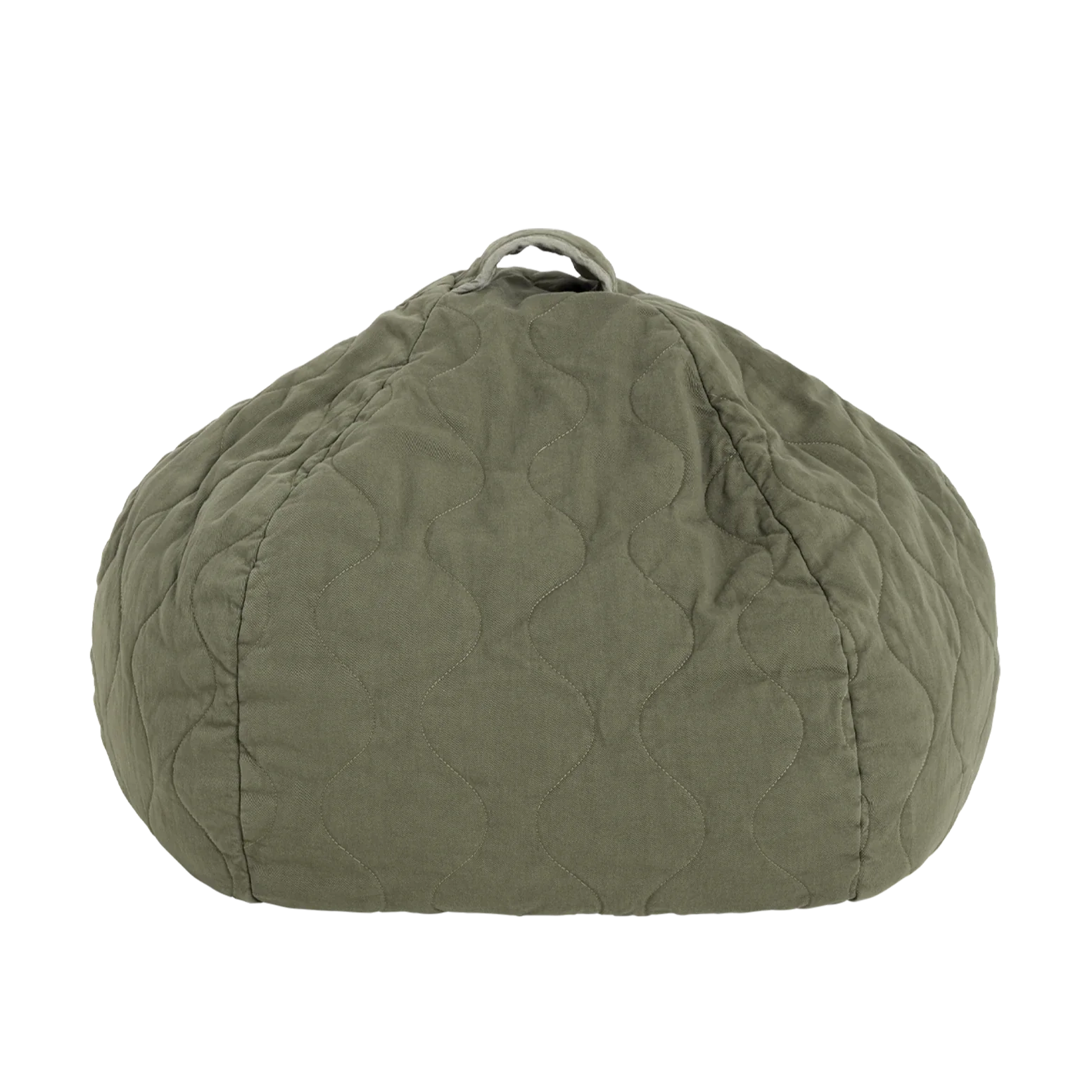 Nobodinoz Landscape Gewatteerd Ronde Zitzak 65x40cm | Vetiver Nobodinoz Landscape Gewatteerd Ronde Zitzak 65x40cm | Vetiver