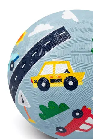 Little L Rubber bal Auto's 13 cm Little L Rubber bal Auto's 13 cm