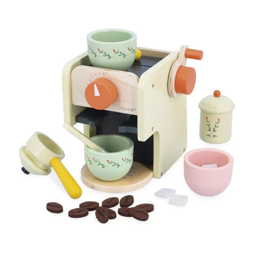 Janod Speelset Koffiemachine Met Accessoires | Mamie Soleil Janod Speelset Koffiemachine Met Accessoires | Mamie Soleil