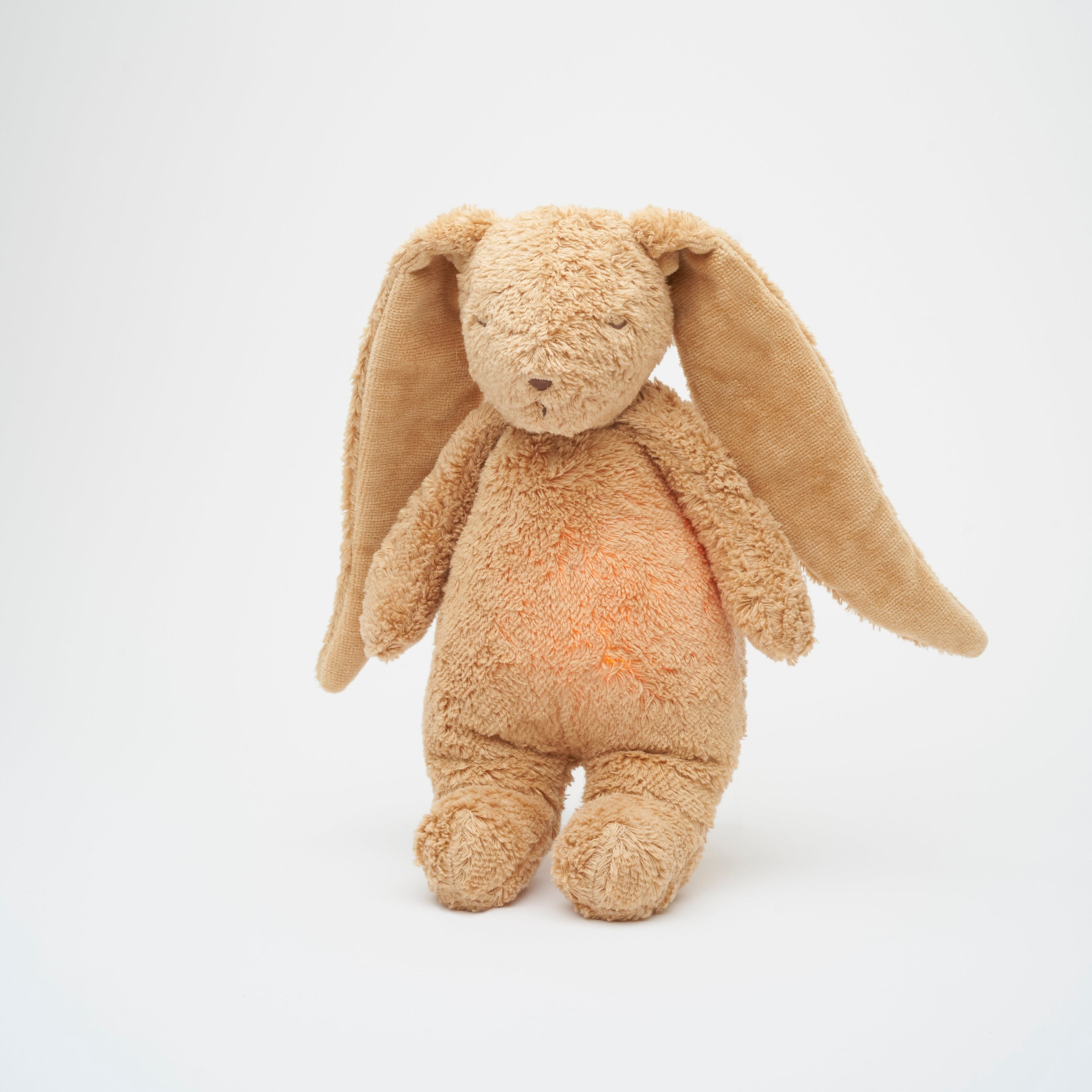 Moonie 2.0 upgrade - Knuffel Hartslag en Licht | Bunny Cappuccino - Biologisch katoen Moonie 2.0 upgrade - Knuffel Hartslag en Licht | Bunny Cappuccino - Biologisch katoen