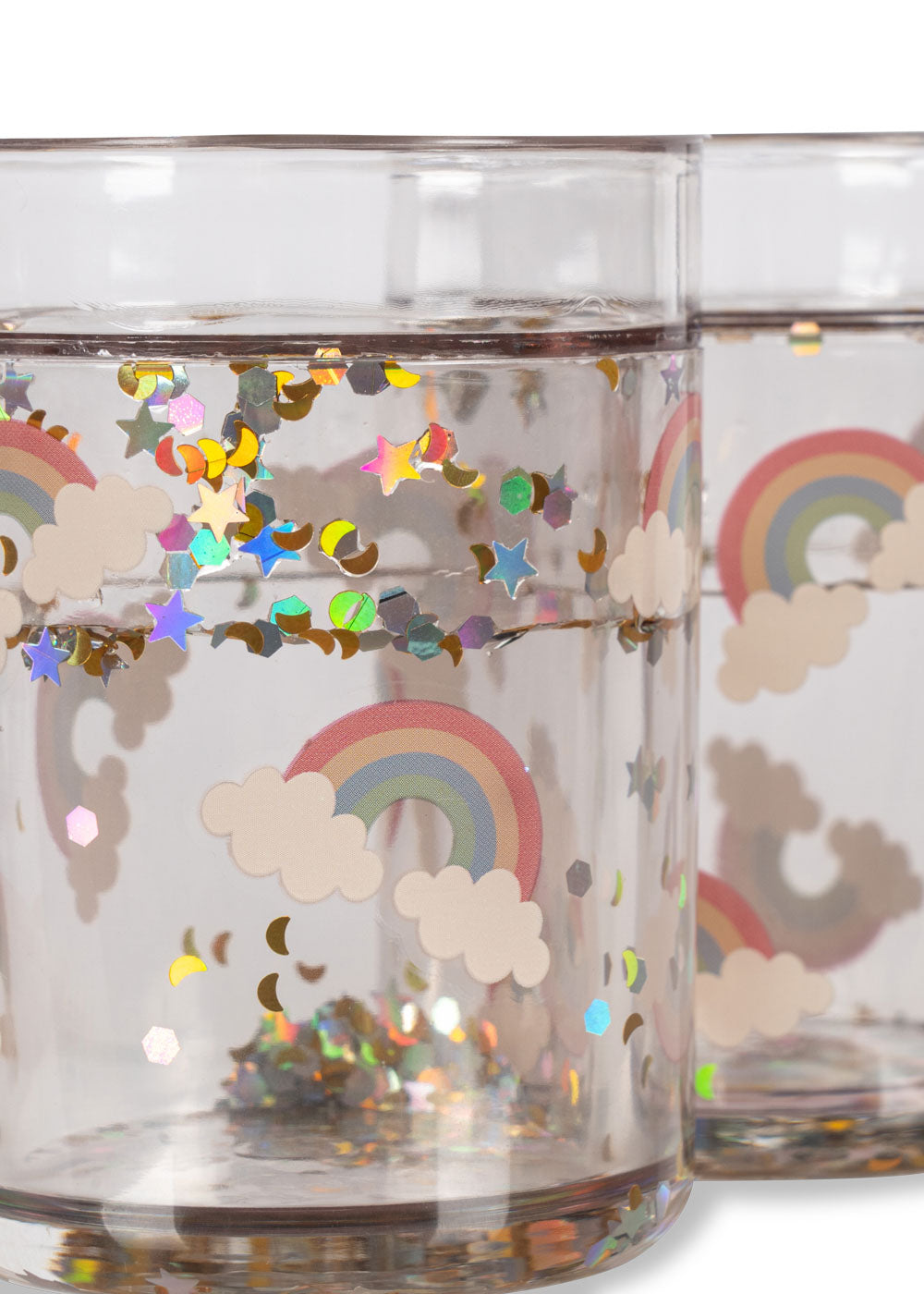 Konges Sløjd Glitter Drinkbekers 2ST | Rainbow Konges Sløjd Glitter Drinkbekers 2ST | Rainbow