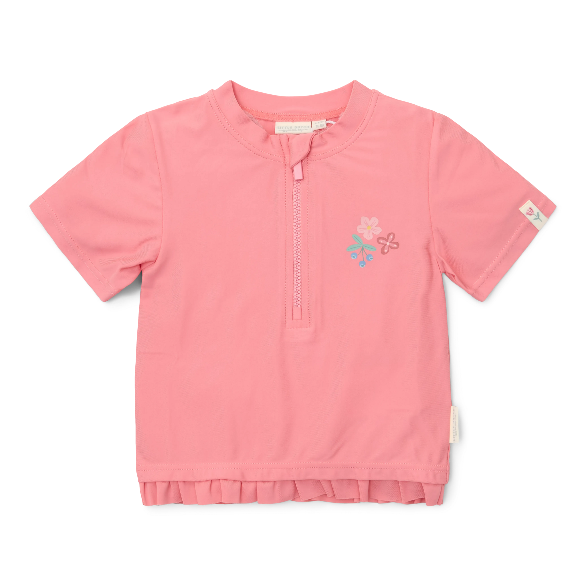 * Little Dutch UV Zwemshirt Korte Mouwen Sunny Flowers Rouge * Little Dutch UV Zwemshirt Korte Mouwen Sunny Flowers Rouge