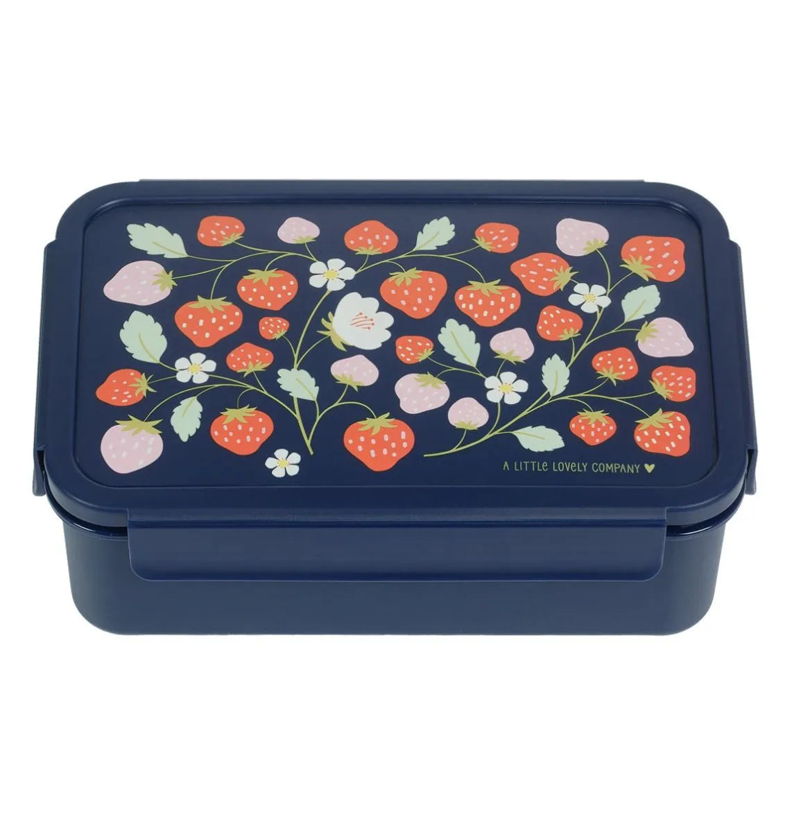A Little Lovely Company Lunch Box Met Verdeelvakjes | Aardbeien A Little Lovely Company Lunch Box Met Verdeelvakjes | Aardbeien