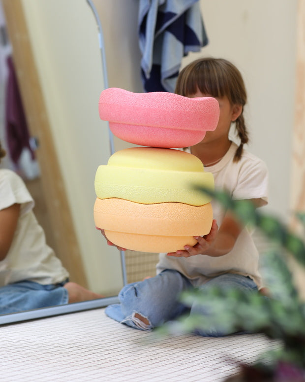 Stapelstein Original Rainbow Warm Pastel | Set van 3 Stapelstein Original Rainbow Warm Pastel | Set van 3