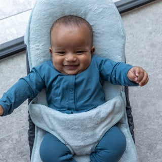 Timboo Hoes Voor Relax Bamboe Babybjörn | Riviera Blue Timboo Hoes Voor Relax Bamboe Babybjörn | Riviera Blue