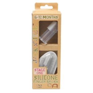 Jack N' Jill siliconen vingertandenborstel set 2 stuks Jack N' Jill siliconen vingertandenborstel set 2 stuks