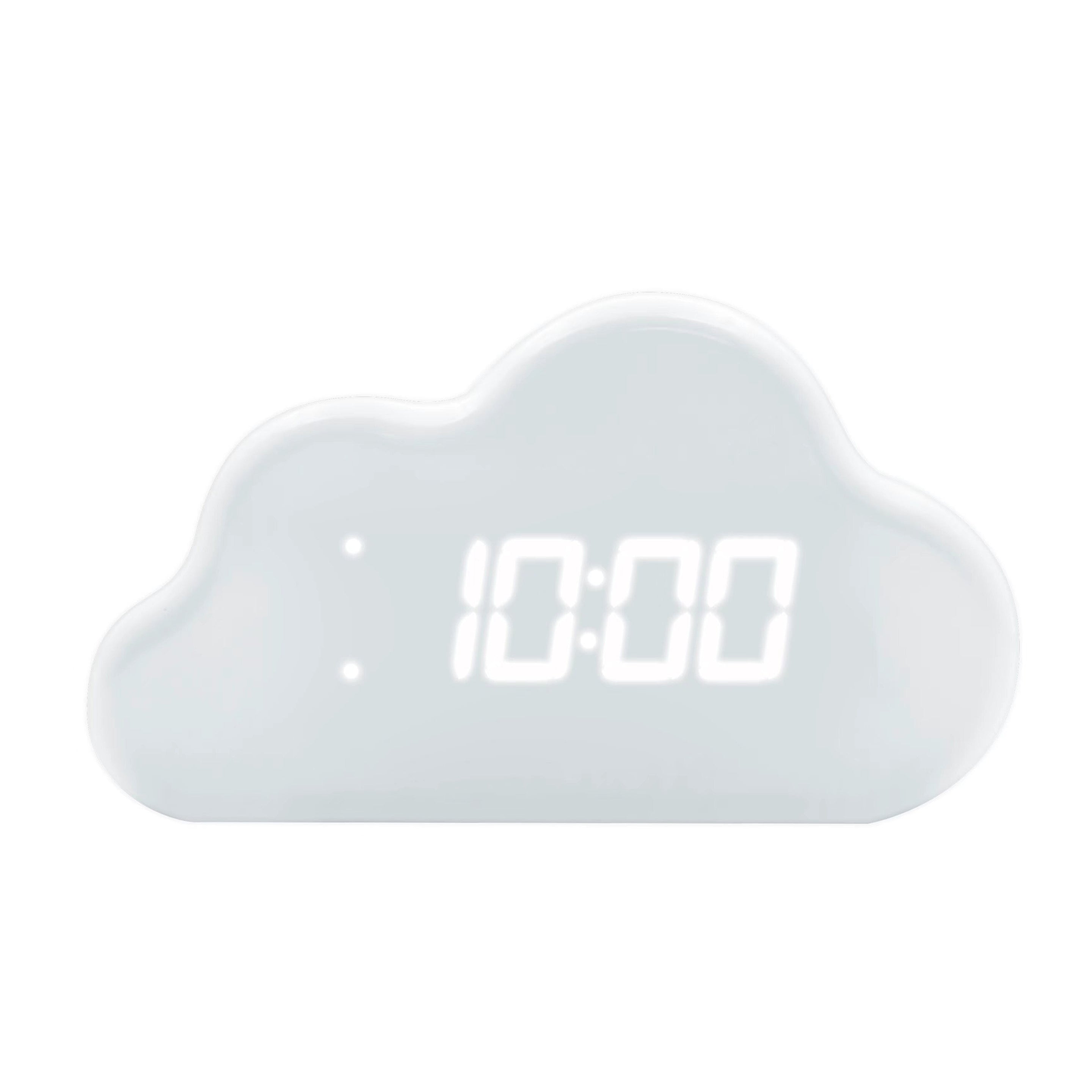 Lalarma | Digital Cloud Alarm Clock Met Thermometer & Licht | White Lalarma | Digital Cloud Alarm Clock Met Thermometer & Licht | White
