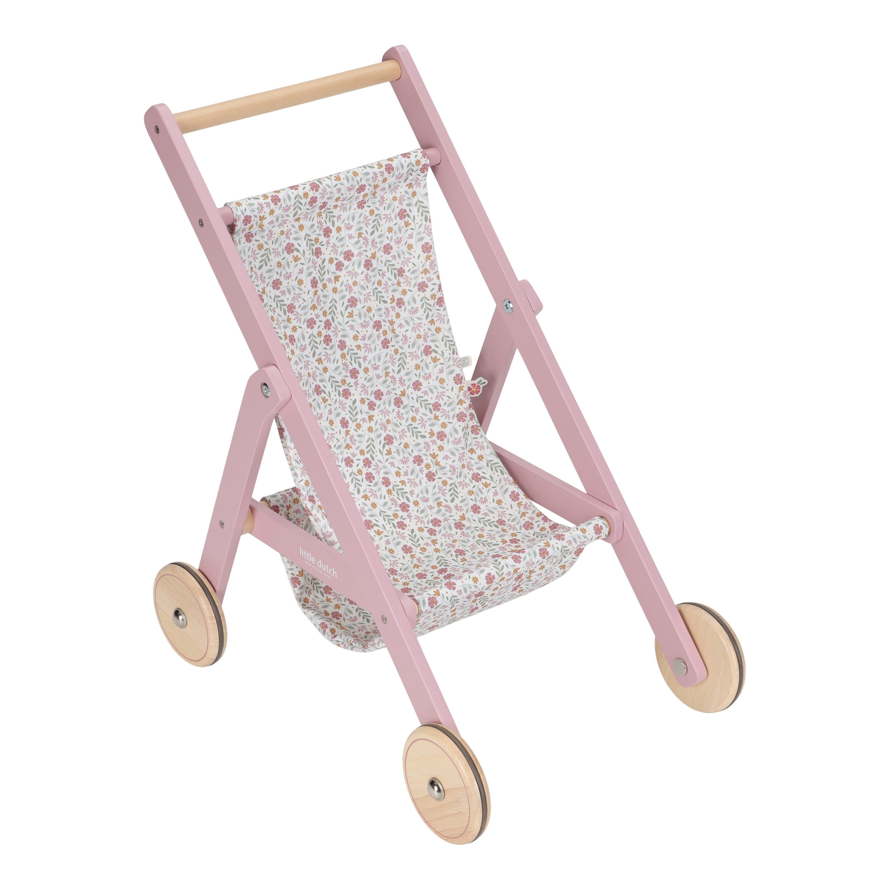Little Dutch Houten Poppenbuggy | Roze Little Dutch Houten Poppenbuggy | Roze