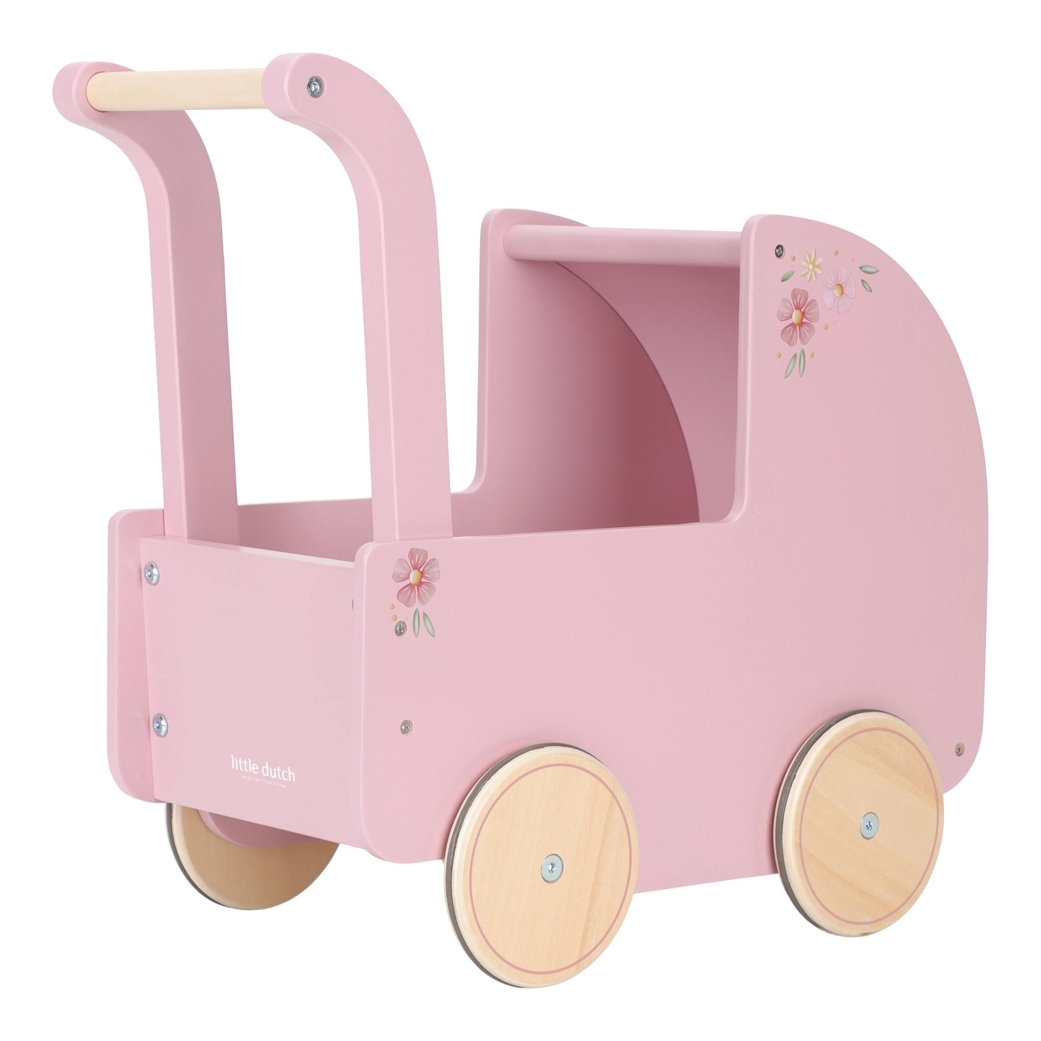 Little Dutch Houten Poppenwagen | Roos Little Dutch Houten Poppenwagen | Roos