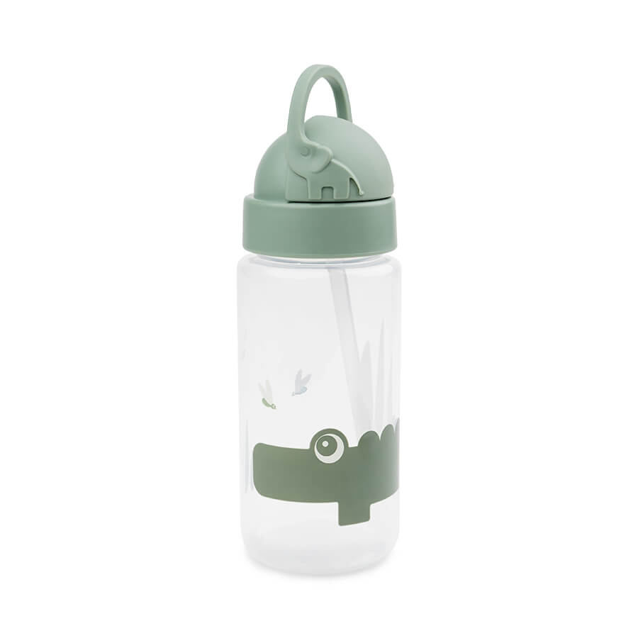 Done By Deer Drinkbeker met rietje Croco Green Done By Deer Drinkbeker met rietje Croco Green