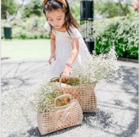 Sunjellies Retro Basket Small | Latte Sunjellies Retro Basket Small | Latte