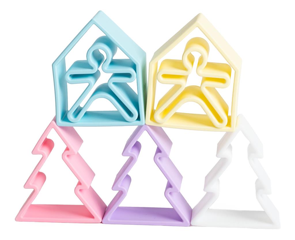 * Dëna Siliconen Speelset Pastel | Kind - Huis - Boom Set * Dëna Siliconen Speelset Pastel | Kind - Huis - Boom Set