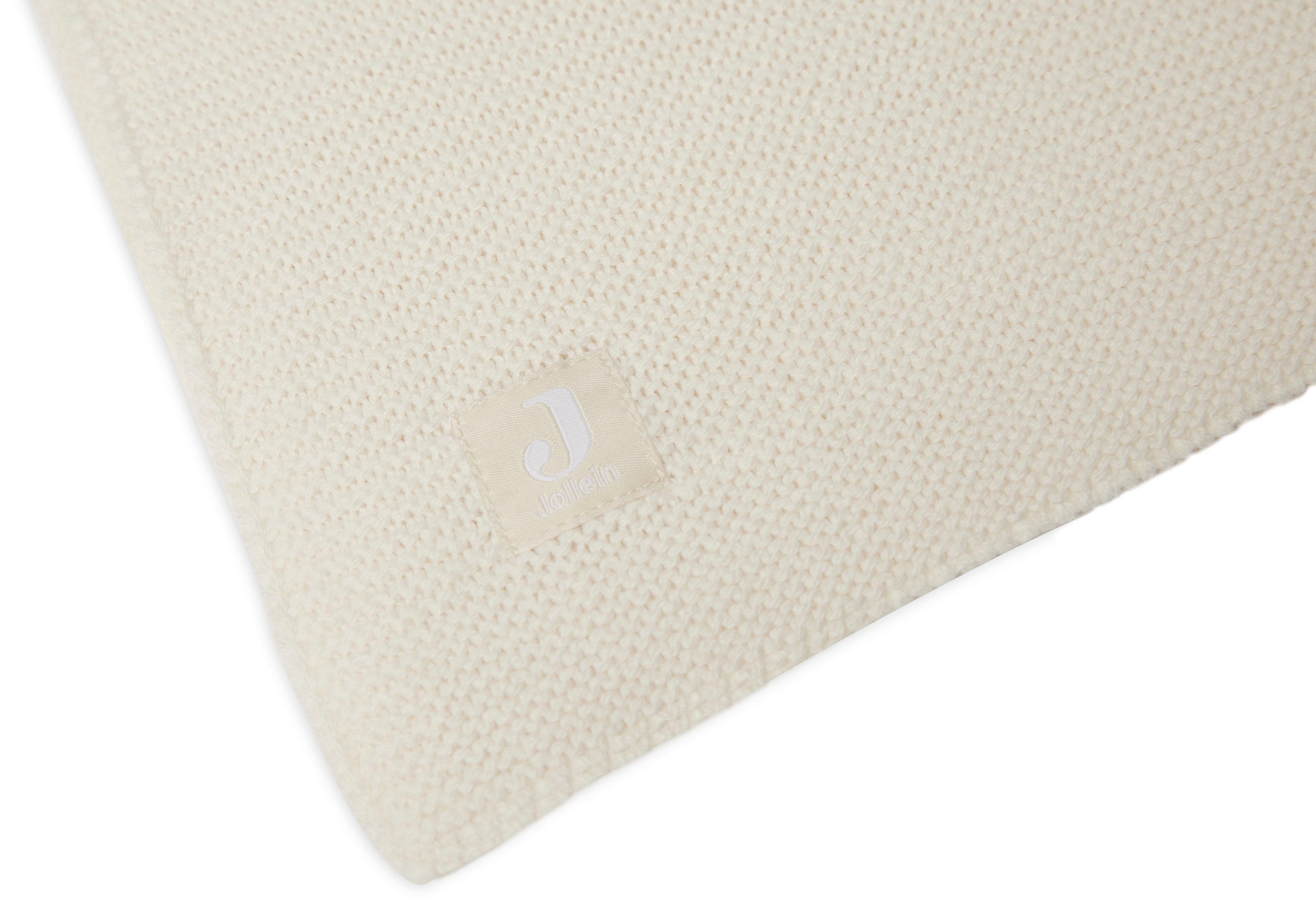 Jollein Ledikant Deken 100x150 cm | Basic Knit Ivory Jollein Ledikant Deken 100x150 cm | Basic Knit Ivory