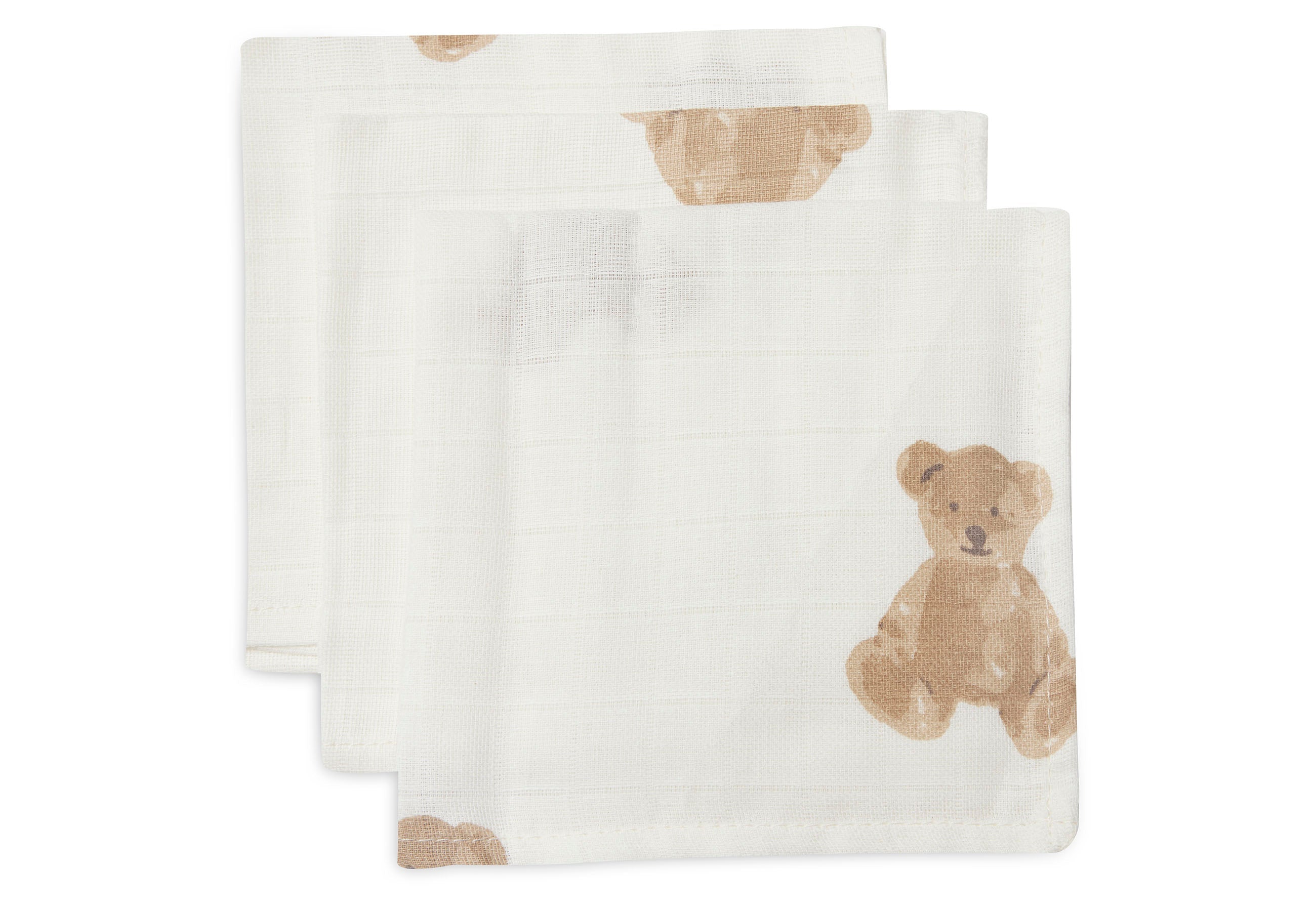 Jollein Set 3 Hydrofiele Monddoekjes | Teddy Bear Jollein Set 3 Hydrofiele Monddoekjes | Teddy Bear