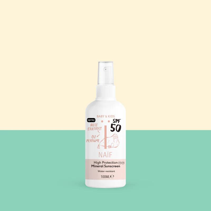 Naïf Zonnebrand Spray Voor Baby & Kids SPF50 0% Parfum | 100ml Naïf Zonnebrand Spray Voor Baby & Kids SPF50 0% Parfum | 100ml