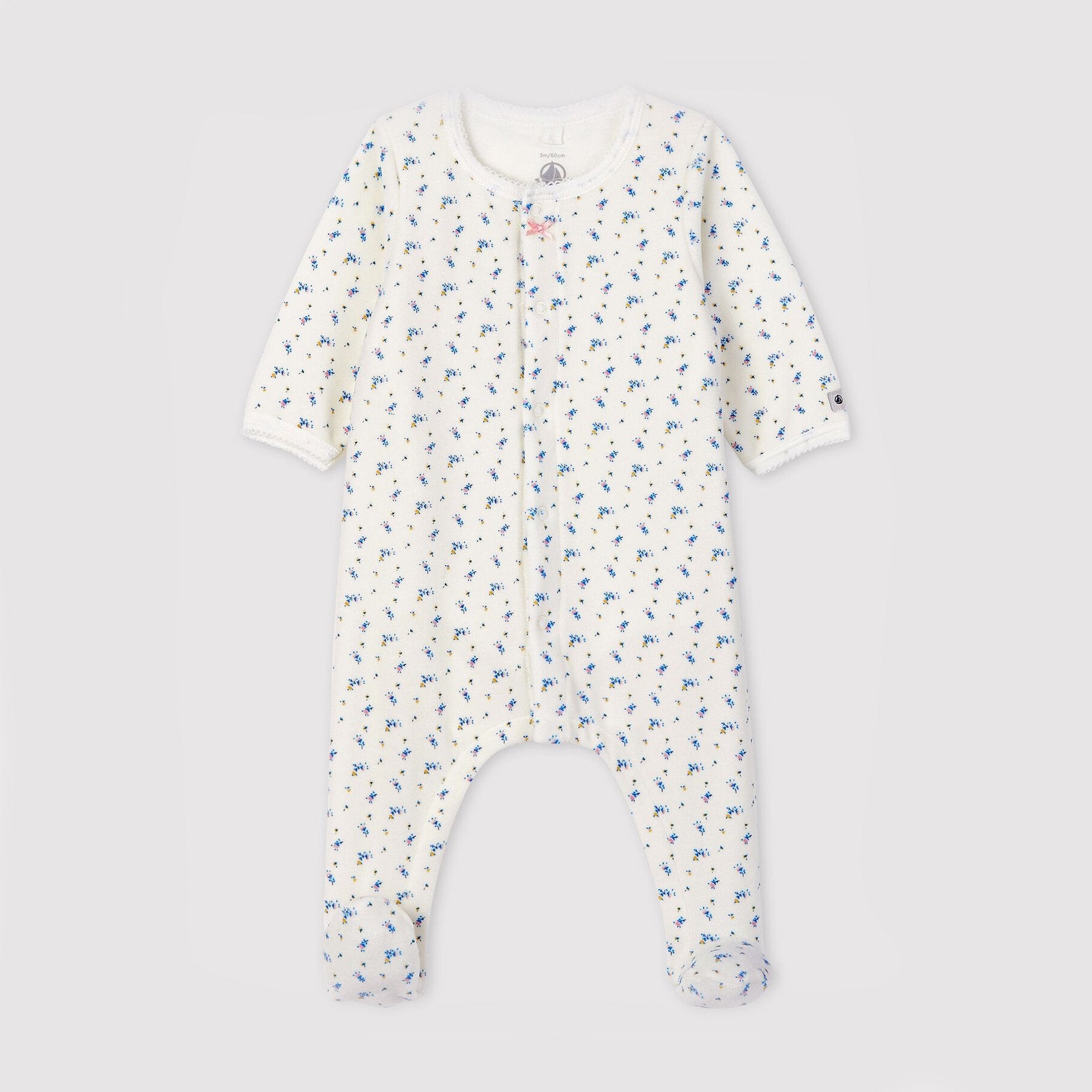 * Petit Bateau Bodyjama | Bloemenprint Velours * Petit Bateau Bodyjama | Bloemenprint Velours