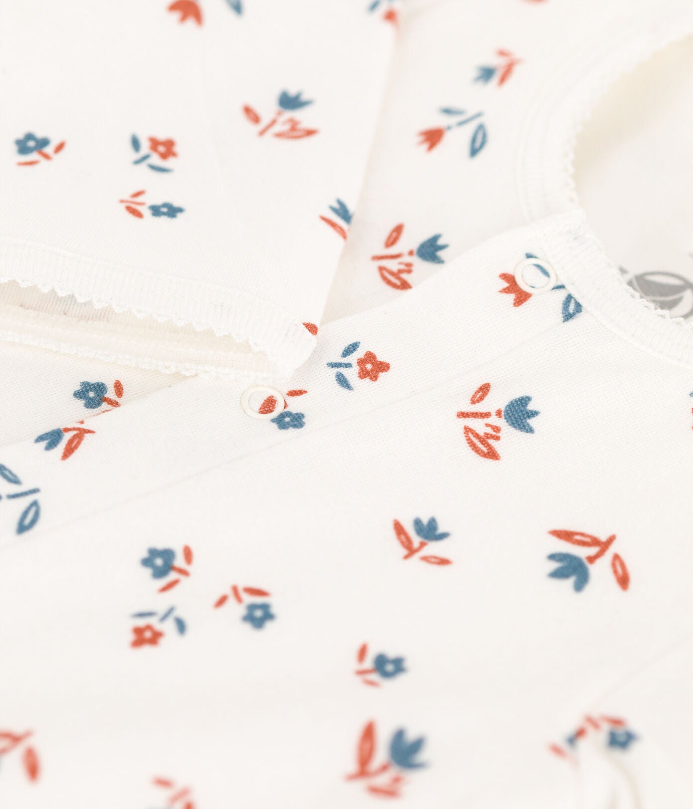 * Petit Bateau Baby Pyjama Tubic | Marshmallow Flowers * Petit Bateau Baby Pyjama Tubic | Marshmallow Flowers