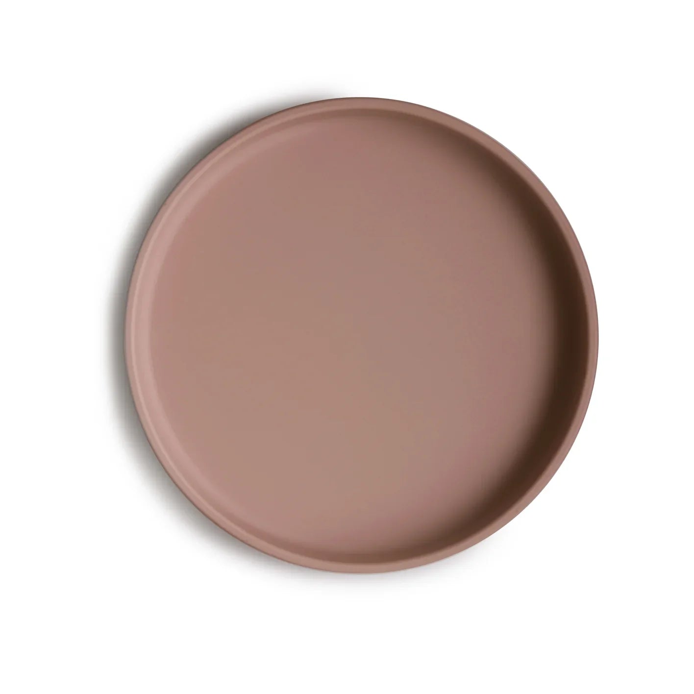 Mushie Silicone Bord Rond Met Zuignap | Cloudy Mauve Mushie Silicone Bord Rond Met Zuignap | Cloudy Mauve